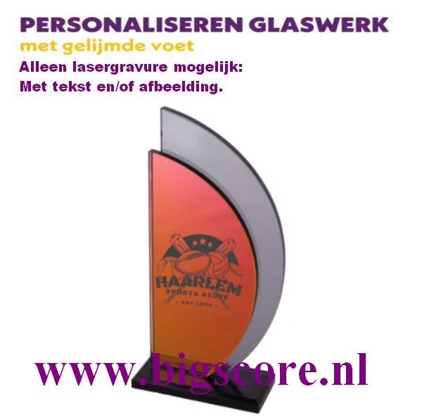 Bella Crystalstandaard Smoke inclusief lasergraveren ontwerp